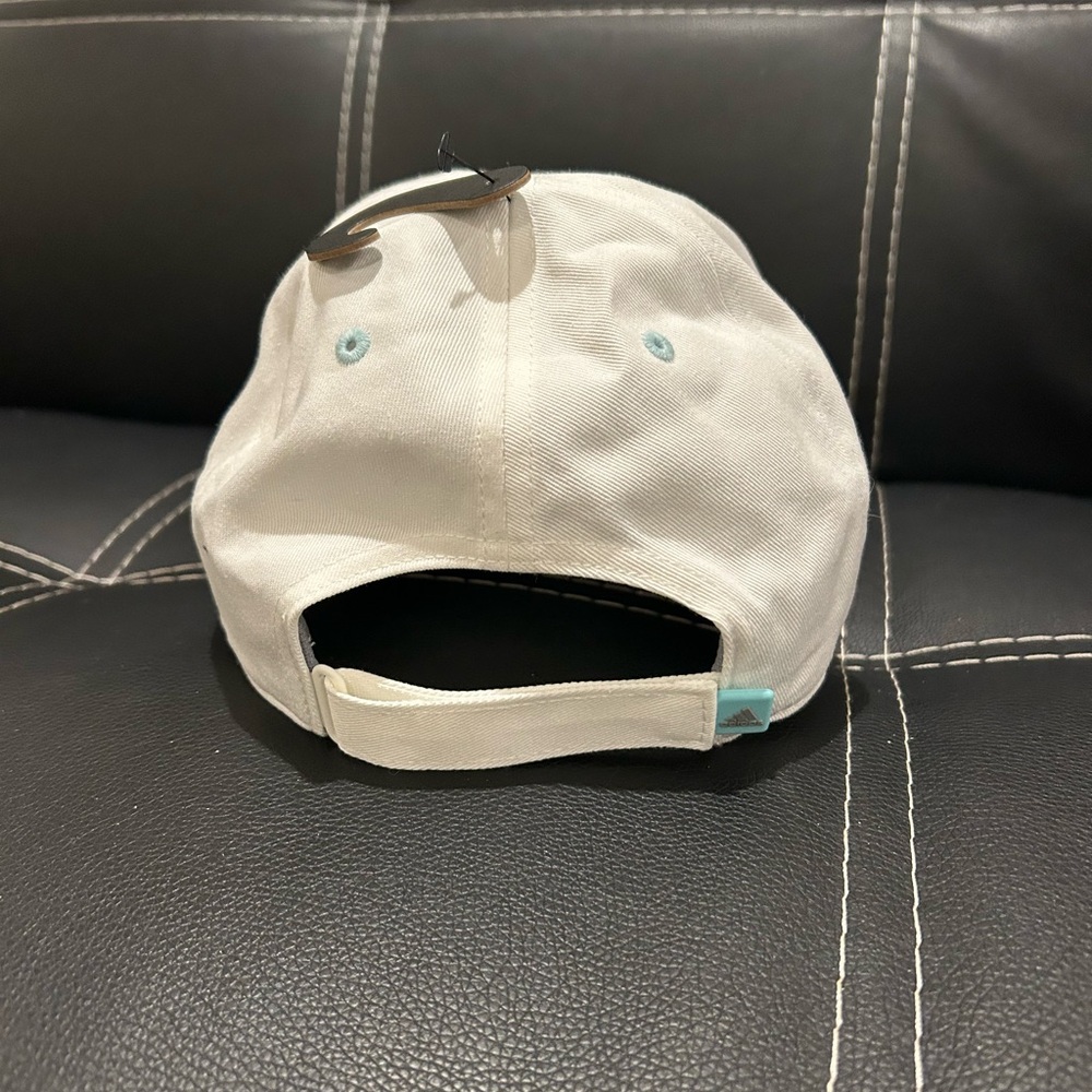 Adidas Women’s Cream Cap with Blue Logo - Picture 3 of 4